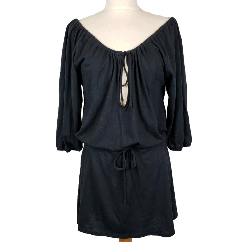 Converse One Star Dress S Drawstring Tie Peekaboo Neckline Open Back Beachy